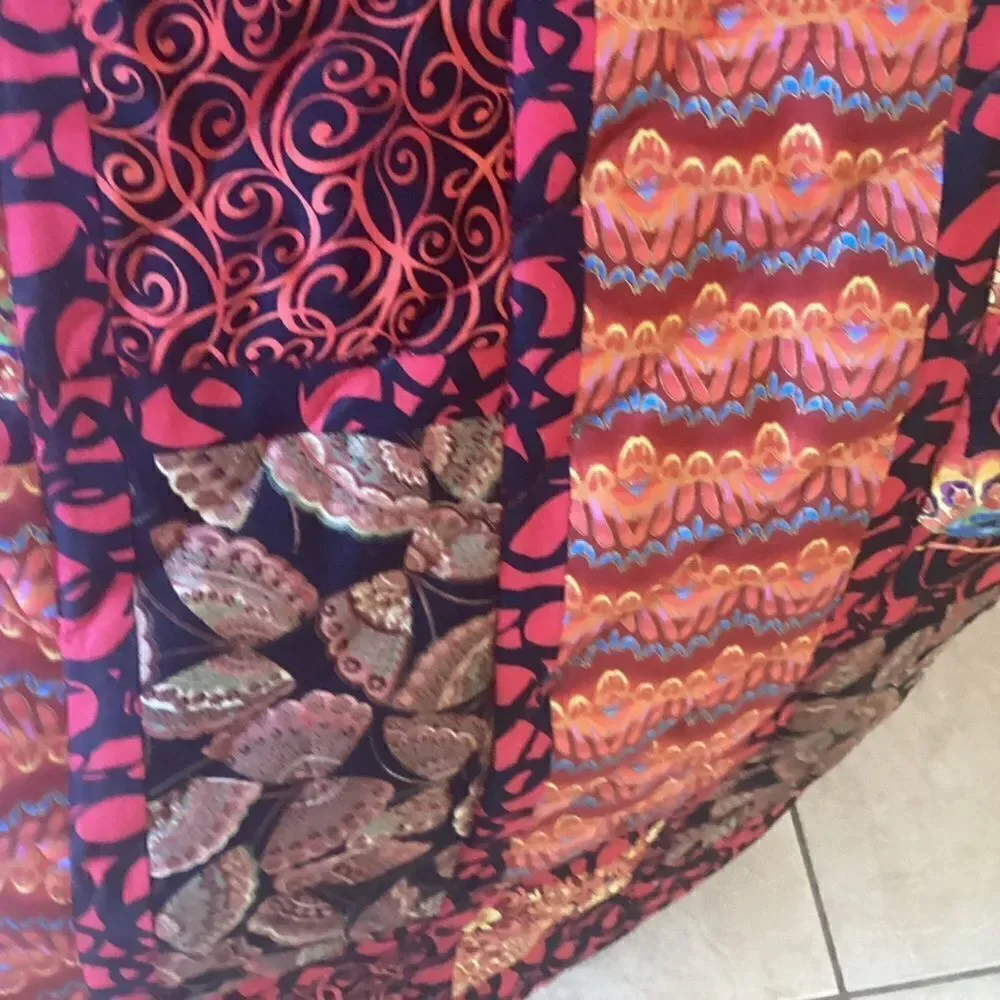 NWT. Hand Crafted Bright and Beautiful Butterfly Quilt